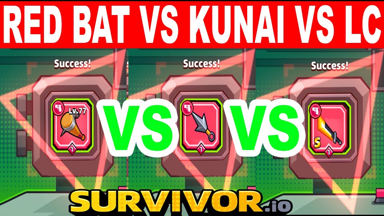 Survivor io Red Lightchaser VS Kunai VS Baseball Bat Best Legend survivor-io-red-lightchaser-vs-kunai-vs-baseball-bat-best-legend