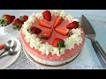 Tarta de fresas con nata 🍓MUY FRESQUITA Y SUAVE!!