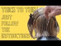 How To Thin Out Thick Hair | Textured Blunt Bob Haircut
