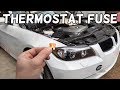 BMW OVERHEATING. THERMOSTAT FUSE LOCATION AND REPLACEMENT BMW E90 E91 E92 E93