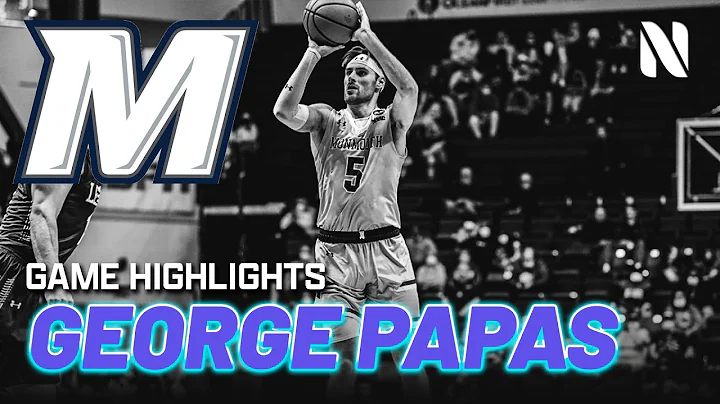 George Papas Monmouth Hawks 7 MADE THREES vs Lehig...