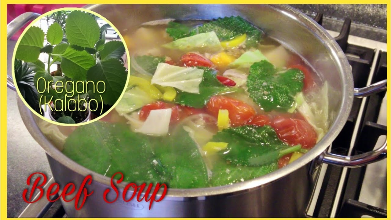 Beef Soup with Oregano Leaves (Kalabo) & More Vegetables YouTube
