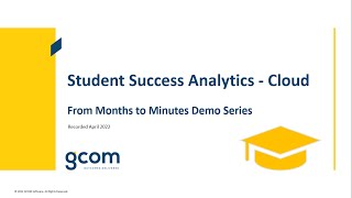 Student Success Analytics (SSA) Cloud Introduction