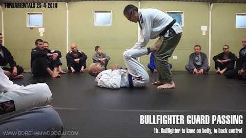 Fundamentals: Bullfighter passing to knee on belly to back control