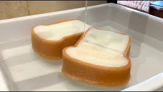 A little bit of liquid hand soap on my amazing bread sponges - sponge ASMR