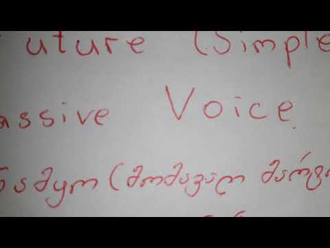 Future (Simple) Indefinite Passive Voice  მყოფადი (მომავალი მარტივი)განუსაზღვრელი ვნებით გვარში.