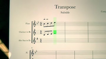 Notion App - Transposed Instruments
