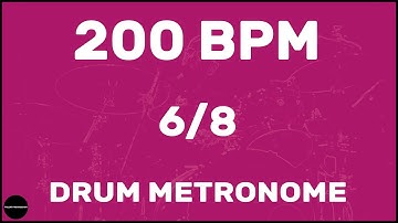 6/8 | Drum Metronome Loop | 200 BPM