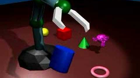 robot arm moves a monkey head