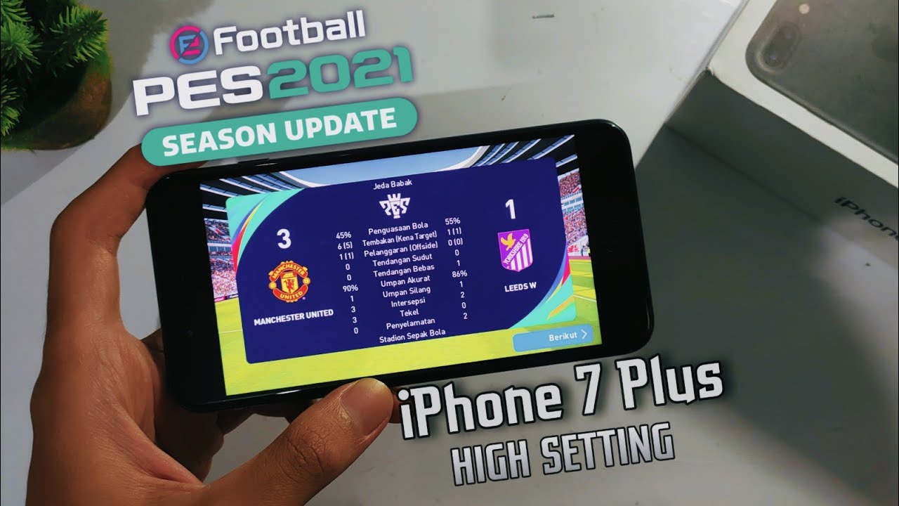 Pes 2021 test On iPhone 7 Plus High Setting