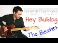 The Beatles - Hey Bulldog - Guitar lesson / tutorial / cover with tablature