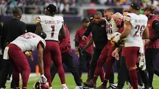 Watch 💔Zach Ertz CARTED OFF With Torn ACLINJURY against Vikings Zach Ertz injuryvs VikingsCommanders