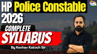 HP Police Constable 2026 | Complete Syllabus | HP Police Constable recruitment 2026 #hpolice