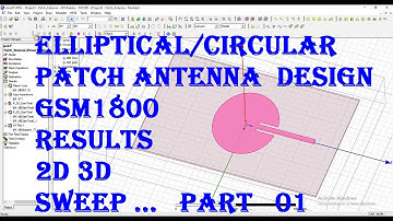 circular patch antenna design in hfss for GSM1800  | elliptical patch antenna | patch antenna design