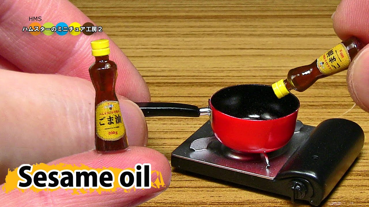 かどや風のごま油のミニチュア作ってみた！DIY Miniature Sesame Oil 