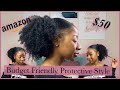 Amazon Kinky Curly Drawstring Ponytail | Anrosa | Protective Style on a Budget | Natural Hair