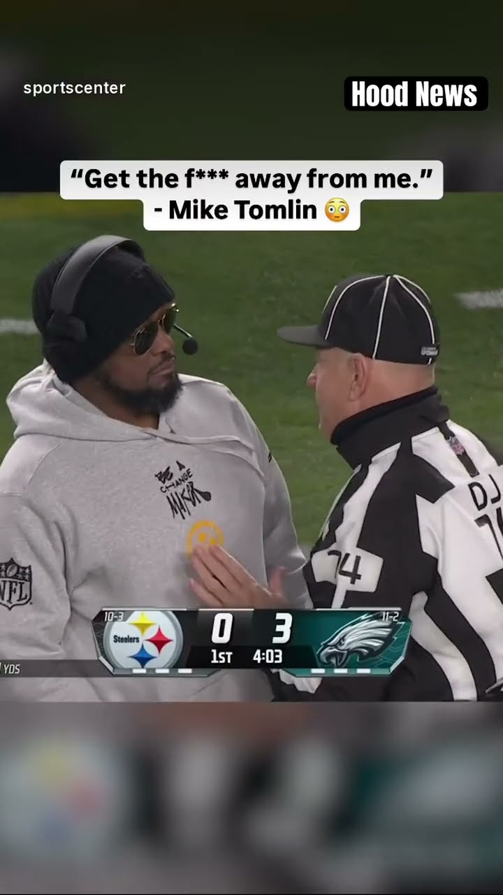 What did he say? #hoodnews #steelers #miketomlin #football #referee #sports #omg #wow #how #shorts