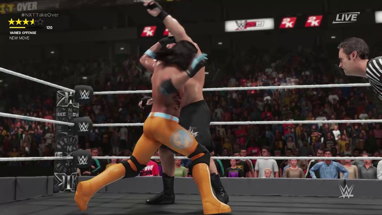 WWE 2K19 Brock Lesnar Vs Aj styles Nxt.