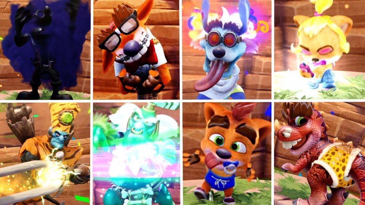 Crash Team Racing NitroFueled Victory Animations of New Legendary