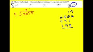 JMC 2019 q10 (UKMT Junior Maths Challenge)