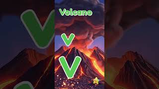 Learn V is for Volcano 🌋 Nature ABCs Phonics for Kids | Giggle Toon Fun