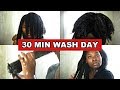 30 MIN WASH DAY for THICK, LONG, KINKY TYPE 4 HAIR | Bubs Bee