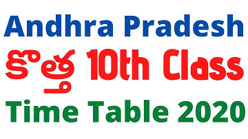AP SSC 10th Class Time Table 2020 | AP SSC Revised Time Table 2020 | AP 10th New Time Table 2020