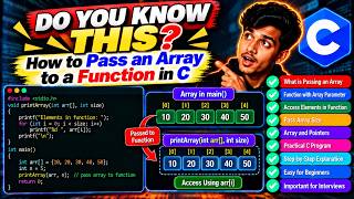 C Programming - Complete Tutorial - How to Pass an Array to a Function in C