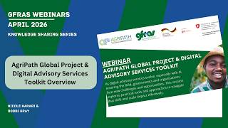 Webinar: AgriPath Global Project & Digital Advisory Services Toolkit