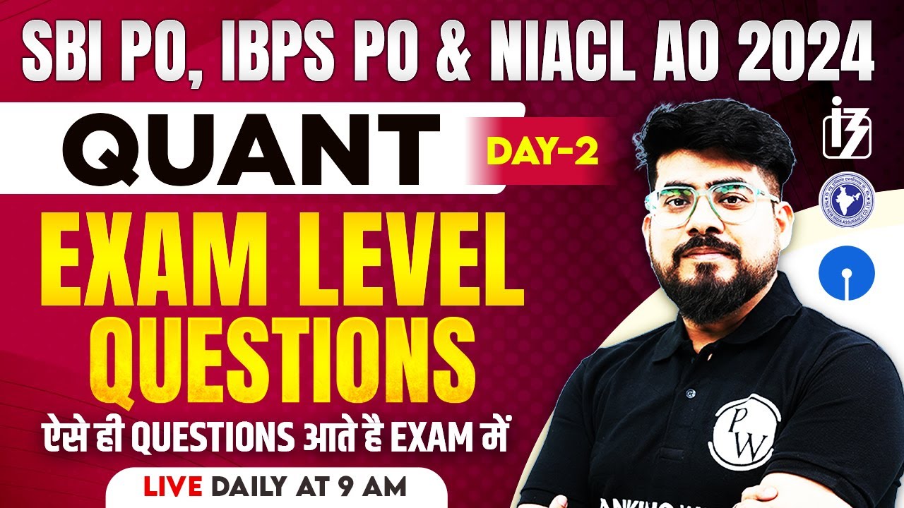 IBPS PO, SBI PO, NIACL PO 2024 | Quant Most Expected Questions | Quant ...