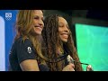 PARIS 2024 | Jade Barbosa e Lorrane Oliveira visitam a Casa Brasil
