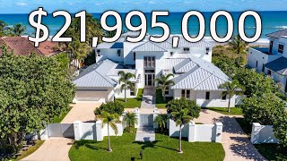 TOURING THIS 21 995 000 OCEANT FRONT ESTATE IN DELRAY BEACH FL