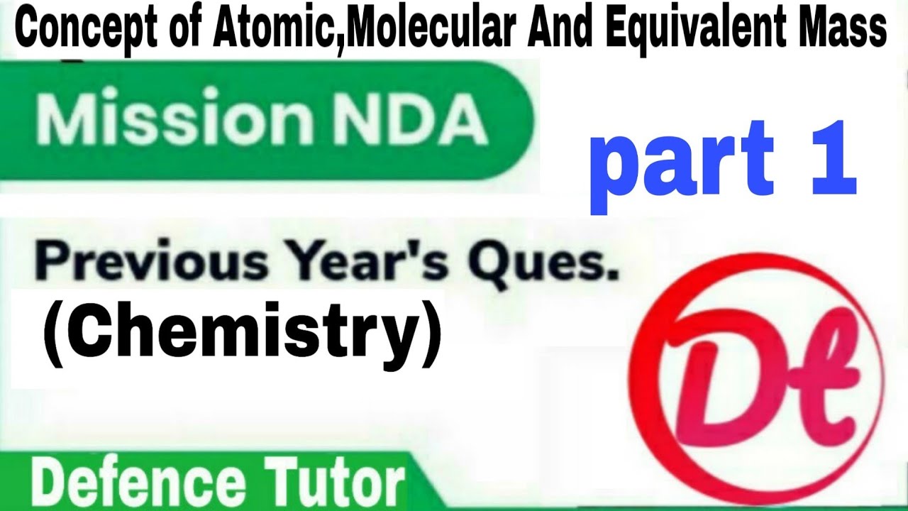 L-1|UPSC NDA Previous year question|chemistry previous year question|nda chemistry previous year