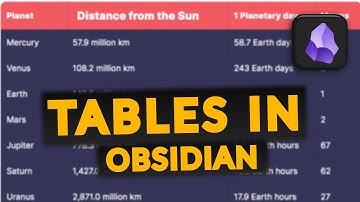 How to Work with Tables in Obsidian for Efficient Note-taking