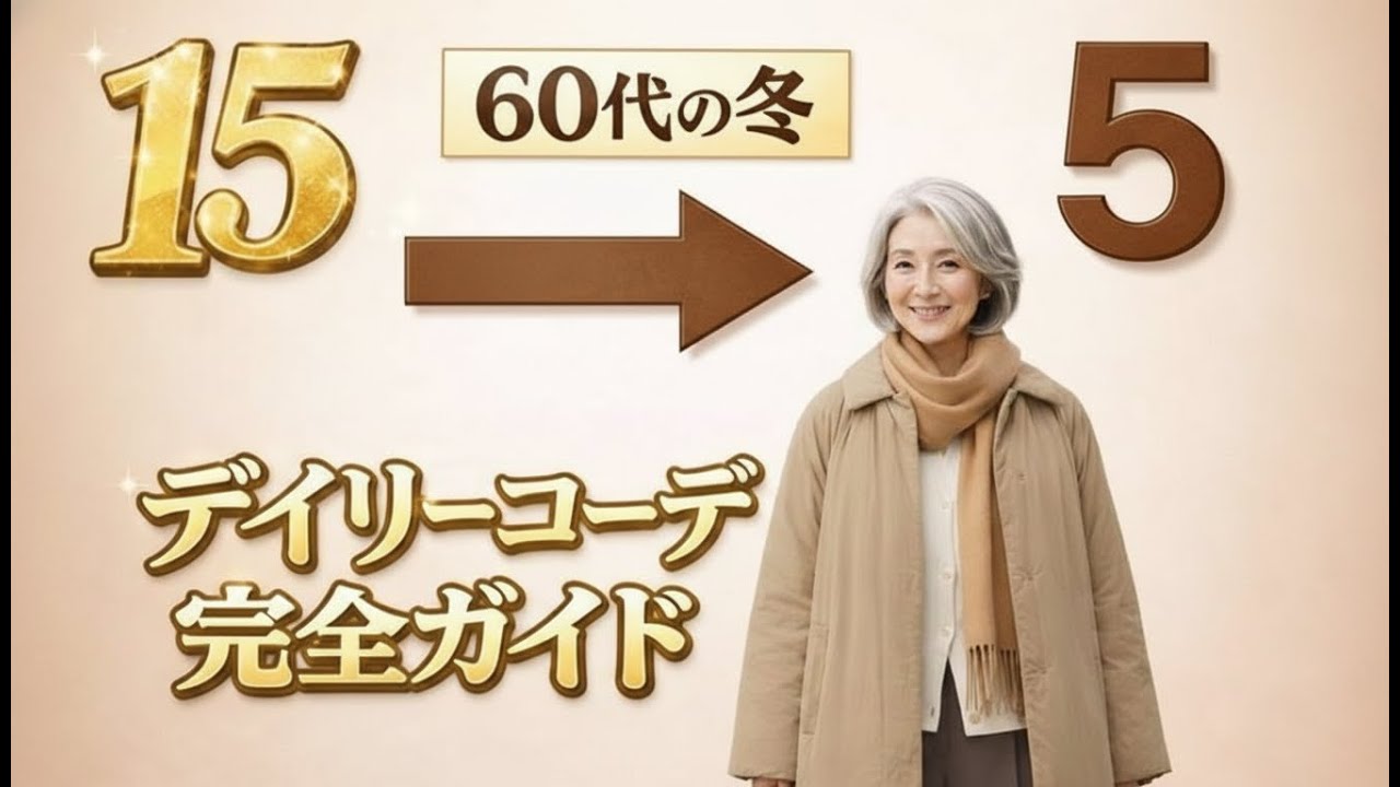 【60代冬ファッション】15アイテムで5つのシーン完全攻略｜デイリーコーデ実践ガイド｜お買い物・カフェ・散歩・旅行#60代ファッション#冬コーデ #デイリーコーデ#シニアファッション #冬の着こなし