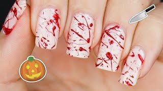 nails nail bloody halloween blood murder splatter 3d