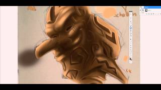 Schein - Quick Sketch Of A Wooden Mask By Flip
