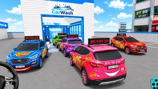 All New ✨ Hyundai Taxi Are Ready For Washing 🌊 3d Driving Class game play video #gameplay #cargame screenshot 1