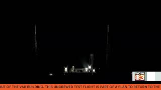 NASA rolling out the new Artemis rocket to the launch pad