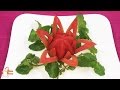 Art In Tomato Flower Carving Design - How To Make Flower From Tomato