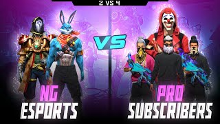 FREE FIRE LIVESTREAM WITH  NG ESPORTS Vs PRO SUBSCRIBERS - GARENA FREE FIRE LIVE