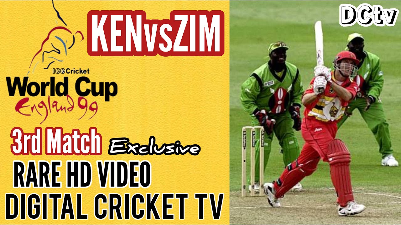 KENYA vs ZIMBABWE / 3rd Match / Cricket World Cup 1999 / Rare New HD Video 