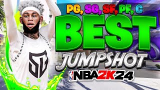 BEST JUMPSHOTS IN NBA 2K24 FOR ALL GUARDS!!!! GREEN EVERY SHOT FROM ANYWHERE ON THE COURT!!