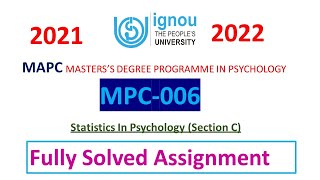 MPC-006 Section-C Solved Assignment 2021-22 IGNOU | MAPC