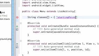 Android Application Development Tutorial   018   Create a List Menu from the ListActivity class