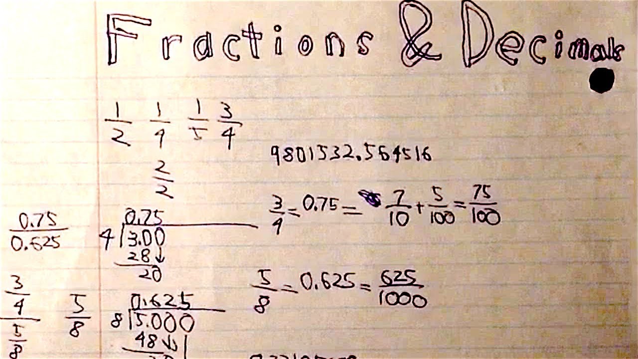 Fractions Vs Decimals (Explained Through Numbers)