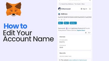 How to Edit your Account Name on Metamask