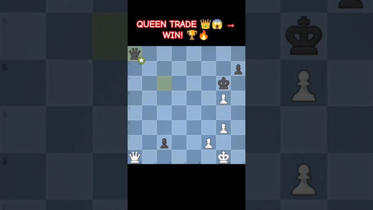 Queen Trade → Pawn Promotion → WIN! 👑🔥 | Insane Endgame