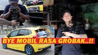 PASANG PER CUSTOM RASA COILOVER,MOBIL CEPER TAPI NYAMAN..!! | #hondajazzrs #hondajazzgk5 #gk5