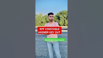 #rpfconstable #answerkey #cutoff #railwayexam #rpfconstable2024
